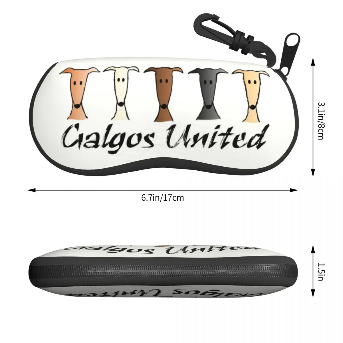 Galgos United Greyhound Shell Eyeglasses Case Men Women Cool Whippet Sighthound Dog Glasses Case Sunglasses Box Pouch