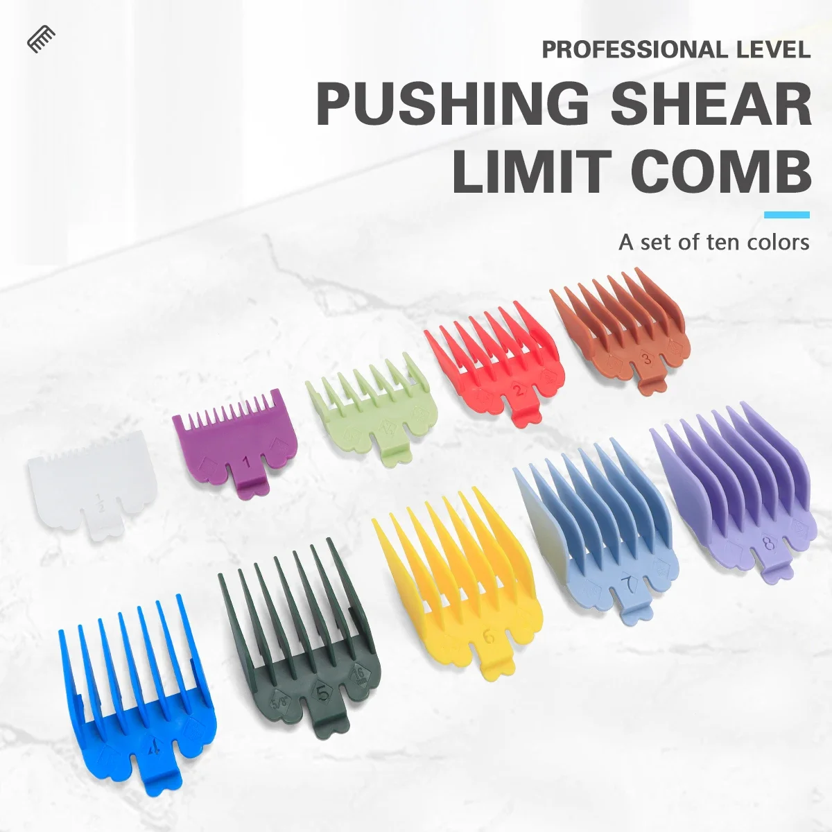 10Pcs/Bag Hair Clipper Limit Comb Guide Limit Comb Trimmer Guards Attachment 3-25mm Universal Colorful