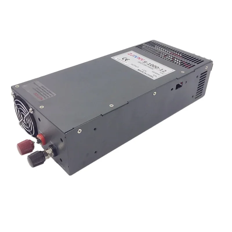 High Power 1200W 12V 100A Single Output Switching Power Supply for Industrial Led AC 110V/220V Input to DC S-1200-12