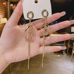 New Fashion Irregular Square Vintage Dangle Gold Color Earrings For Women Girls Elegant Fashion Jewelry Memorial Birthday Gifts