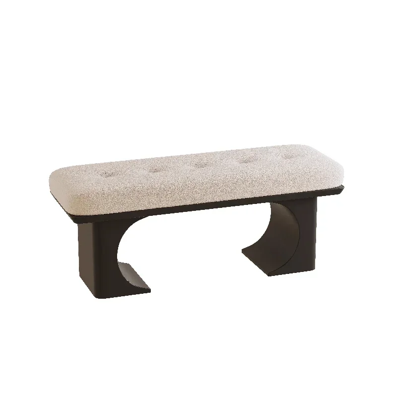 Simple and modern soft bag shoe changing stool, small household door shoe stool, high-end wooden small seat
