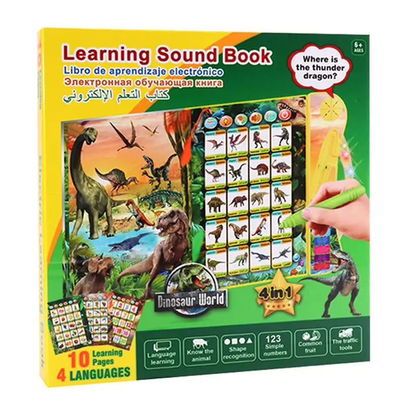 Noisy Books For Kids Electronic Toys Sound Books Spanish English Arabic Russian Interactive Books Musical Books Educational Toys