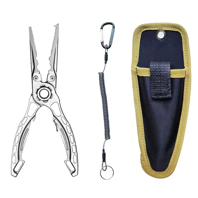 

Tool Steel Fishing Pliers with Tungsten Alloy Blade Saltwater & Stream Hook Remover for Tackle Fishing