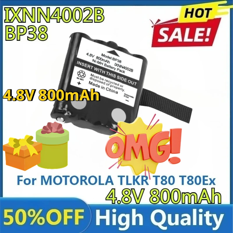 

Для MOTOROLA TLKR T80 T80Ex XTR446 XTB446 XT180 XTK446 TLKR T61 T81 T5 T6 T7 T8 T50 T60 Радио Новый аккумулятор 800 мАч Pro IXNN4002B