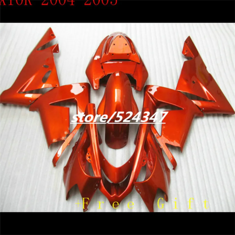 100% NEW Glossy orange Fairings FOR KAWASAKI NINJA ZX10R 04-05 ZX 10R 04 05 ZX-10R 10 R 2004 2005 fairing kits