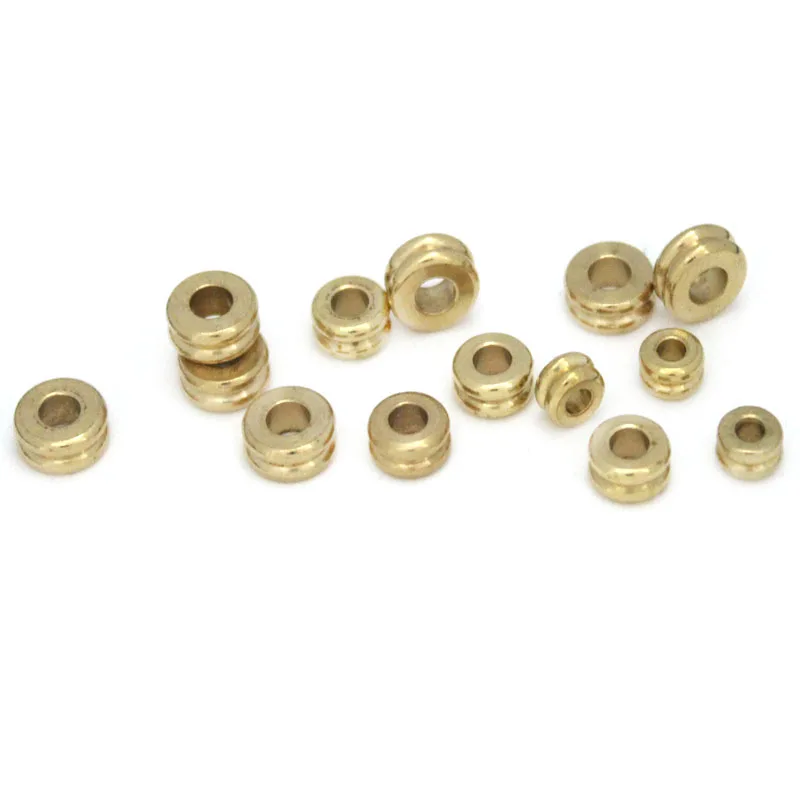 100PCS 3 4 5 6 7 mm Metal Brass Spacer Beads for Making Bracelet Loose Charm Beads for DIY Necklace Jewelry Making Accessories