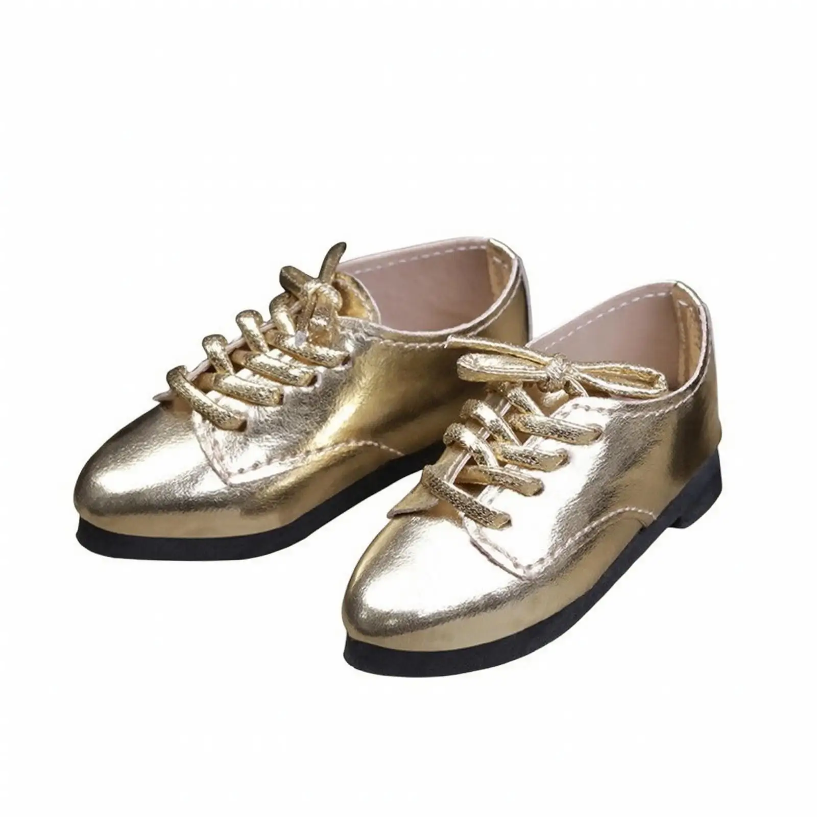 BJD Doll Footwear Stitched Low-Cut Oxford Doll Shoe with Black Sole for Business Outfit Styling