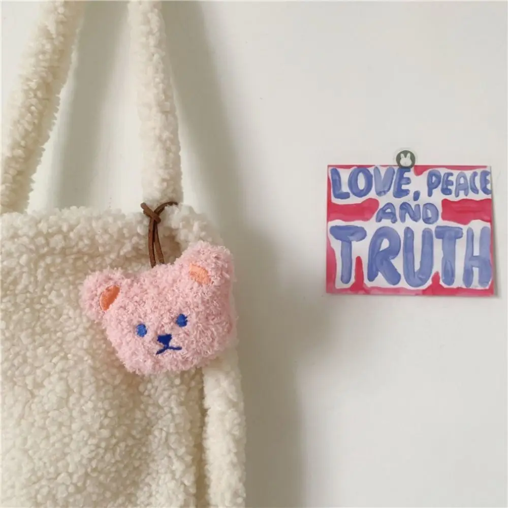 Cute Cartoon Bear Pendant Keychains Kawaii Decoration Kindergarten Children's Name Tag Keyrings Bag Car Trinket Accessories