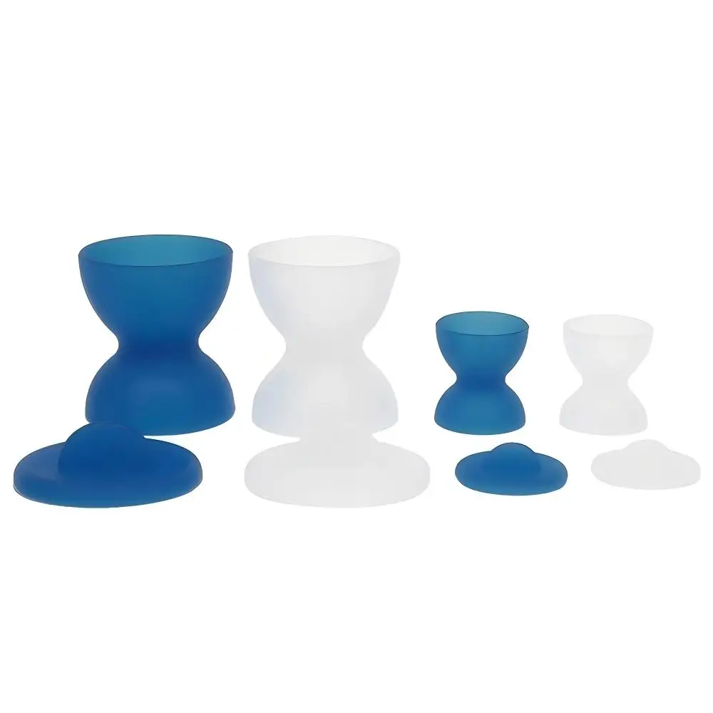 Double-End Silicone Dental Mixing Bowl with Lid Rubber Mixing Cup Dentist Lab Impression Material Mixing Tool