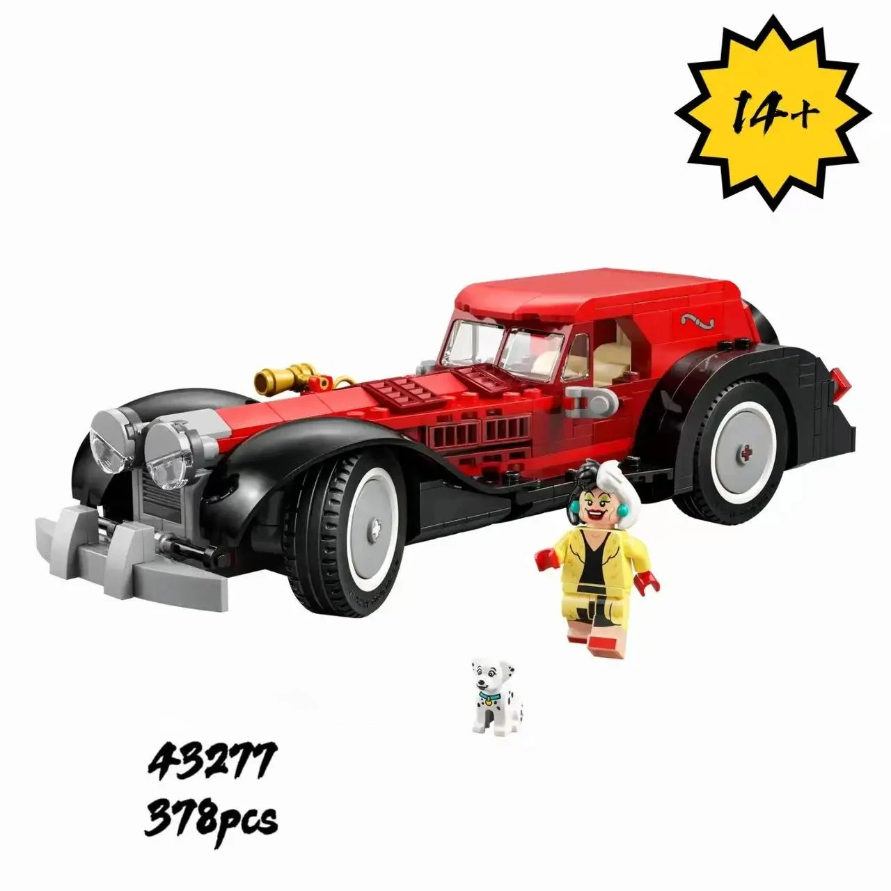 

Новый продукт 43277, набор строительных блоков Cruella для роскошных автомобилей, подарок на Рождество и день рождения