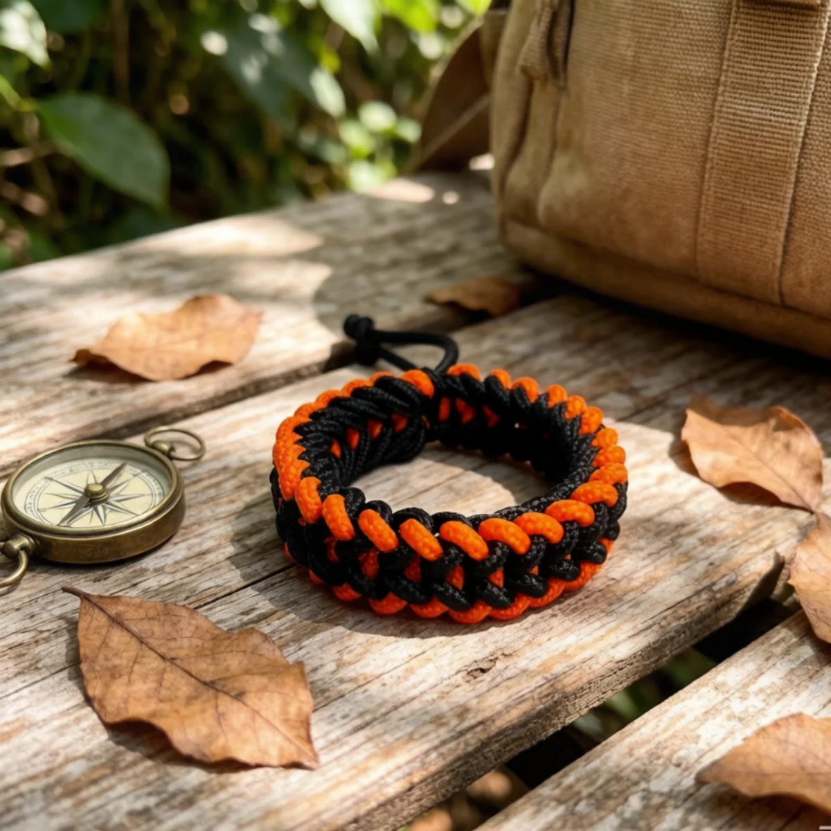 Handwoven Paracord Survival Bracelet – Emergency Rope, Hiking Gear, Men Women Unisex | Gift Idea for Outdoor Lovers