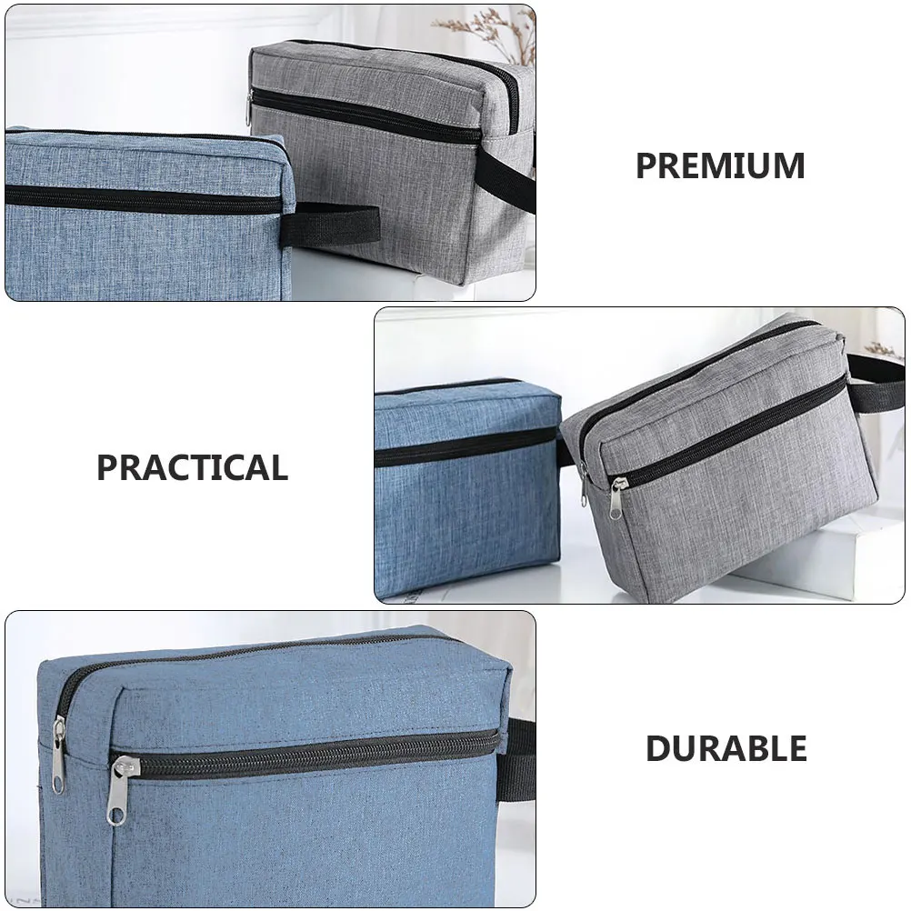 

2Pcs Travel Storage Bags Oxford Cloth Lightweight Portable Cosmetics Toiletry Bag Home Use Pouch Makeup Brush ganizer