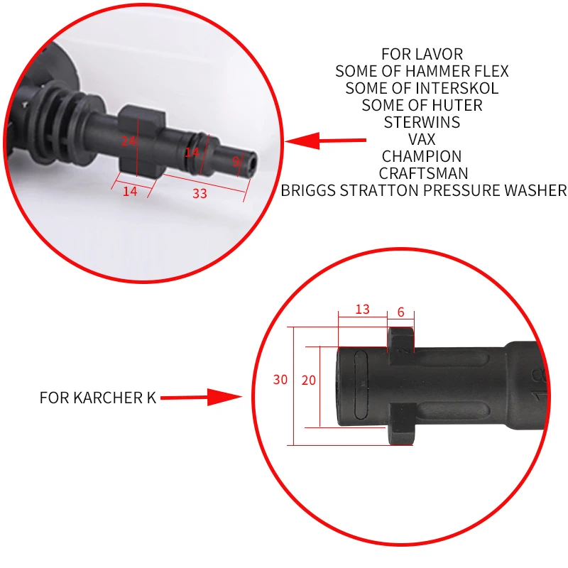 Car Wash Accessories Brush For High Pressure Washer Cleaning Vehicle Body Hub Brush For Karcher Lavor Car Detailing