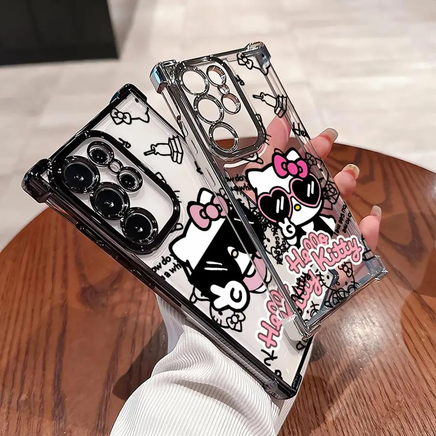 

Чехол для телефона Sanrio Hello Kitty для Samsung Galaxy 25 S21 Note 20 Ultra S20 Ultra S25Edge S24 FE S22 Plus S23
