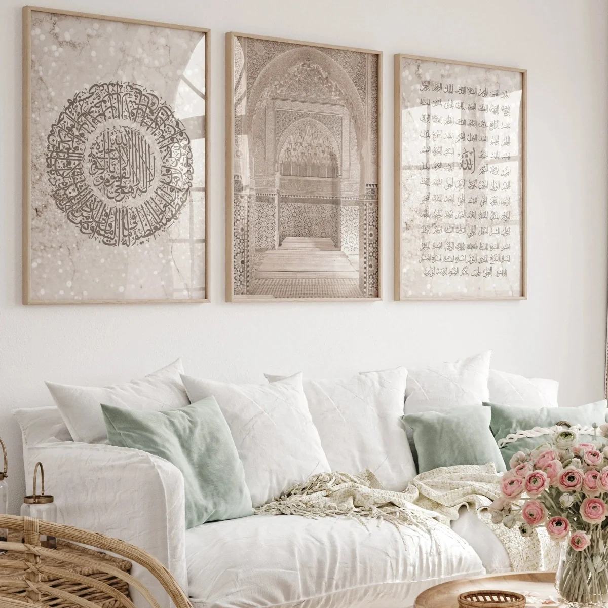 3pcs/set Islamic Quran Verse Quote Canvas Print Poster Modern Abstract Ramadan Muslim Art Prints Bedroom Wall Art Home Decor