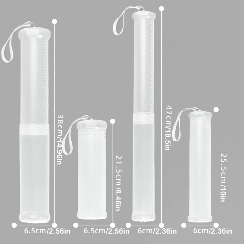 قطعة واحدة من حامل أقلام تلسكوبي ABS شفاف، حامل أقلام رصاص لفرشاة الرسم الفني، مناسب لتخزين فرشاة الرسم في الهواء الطلق