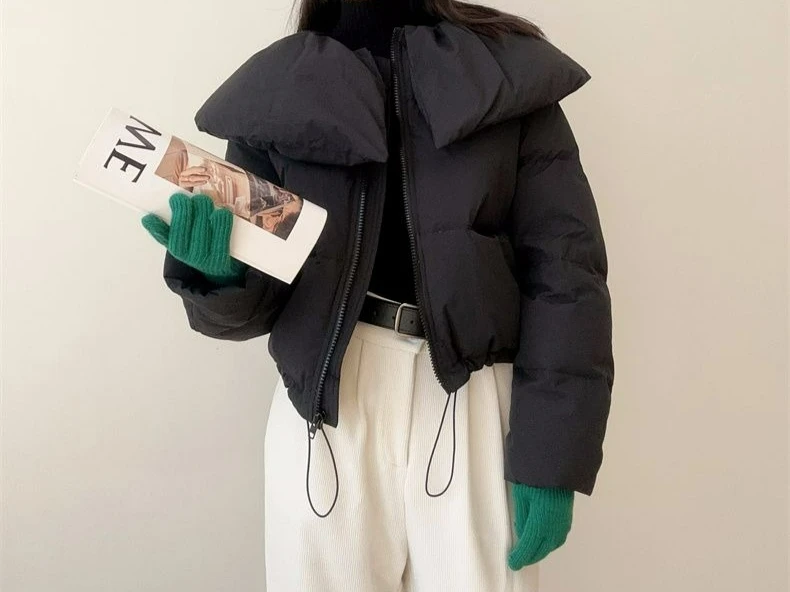 2025 Vintage Coat Women's Winter Top with A High-end Temperament Thickened Double-sided Cotton Jacket