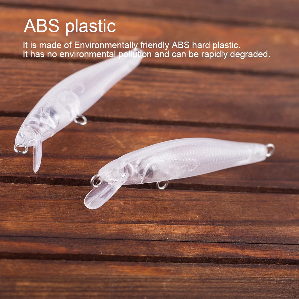 Hanlin-Mini Minnow غير مطلي الصيد الاصطناعي السحر ، المتذبذب الثابت ، الطعم العائمة ، الفراغات الصغيرة معالجة ، لتقوم بها بنفسك ، 6 سنتيمتر ، 3g ، 10 قطعة ، 20 قطعة #5