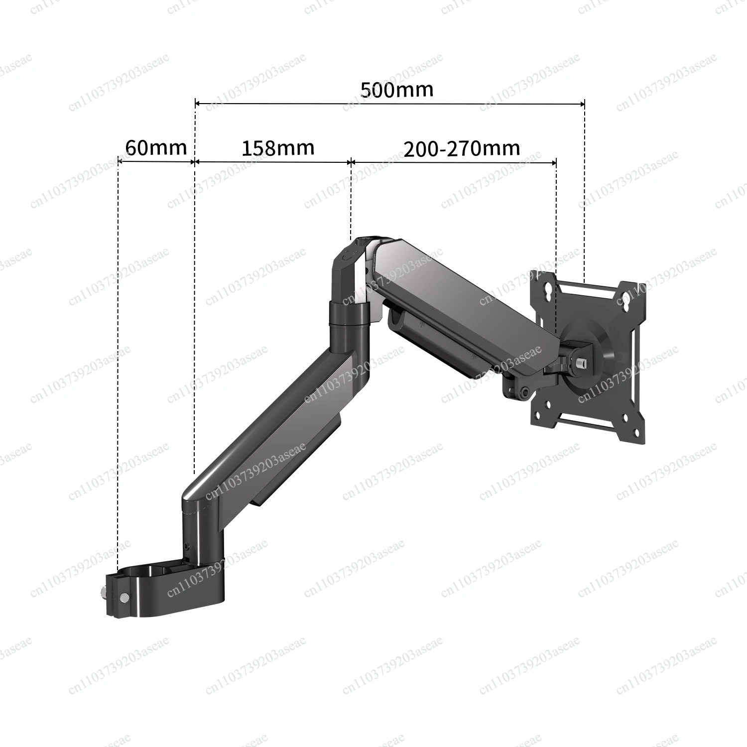 DIY Accessories Air Pressure Arm Hover Single Arm Notebook Tray Holder Dual Screen Desktop Computer Monitor Holder Accessories