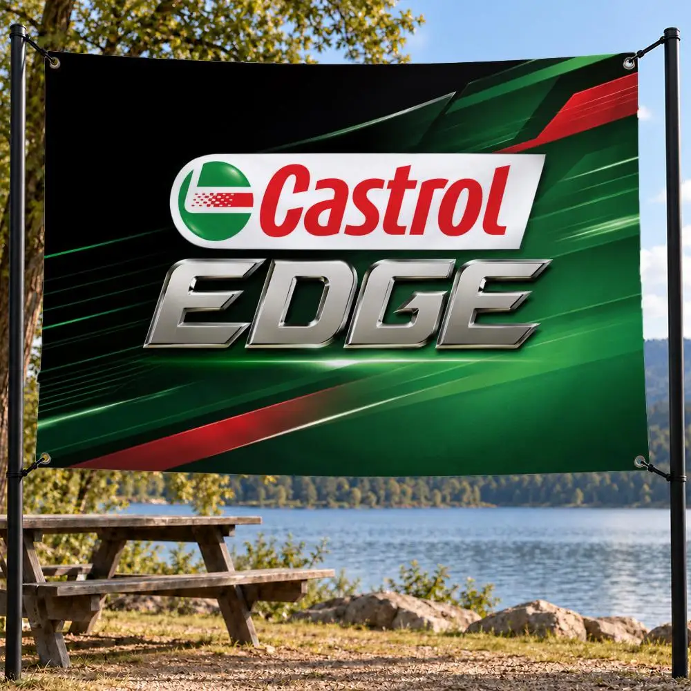 Brand Castrol Flags decor flag banner,wall hanging flag,indoor outdoor wall decor,yard garden porch patio