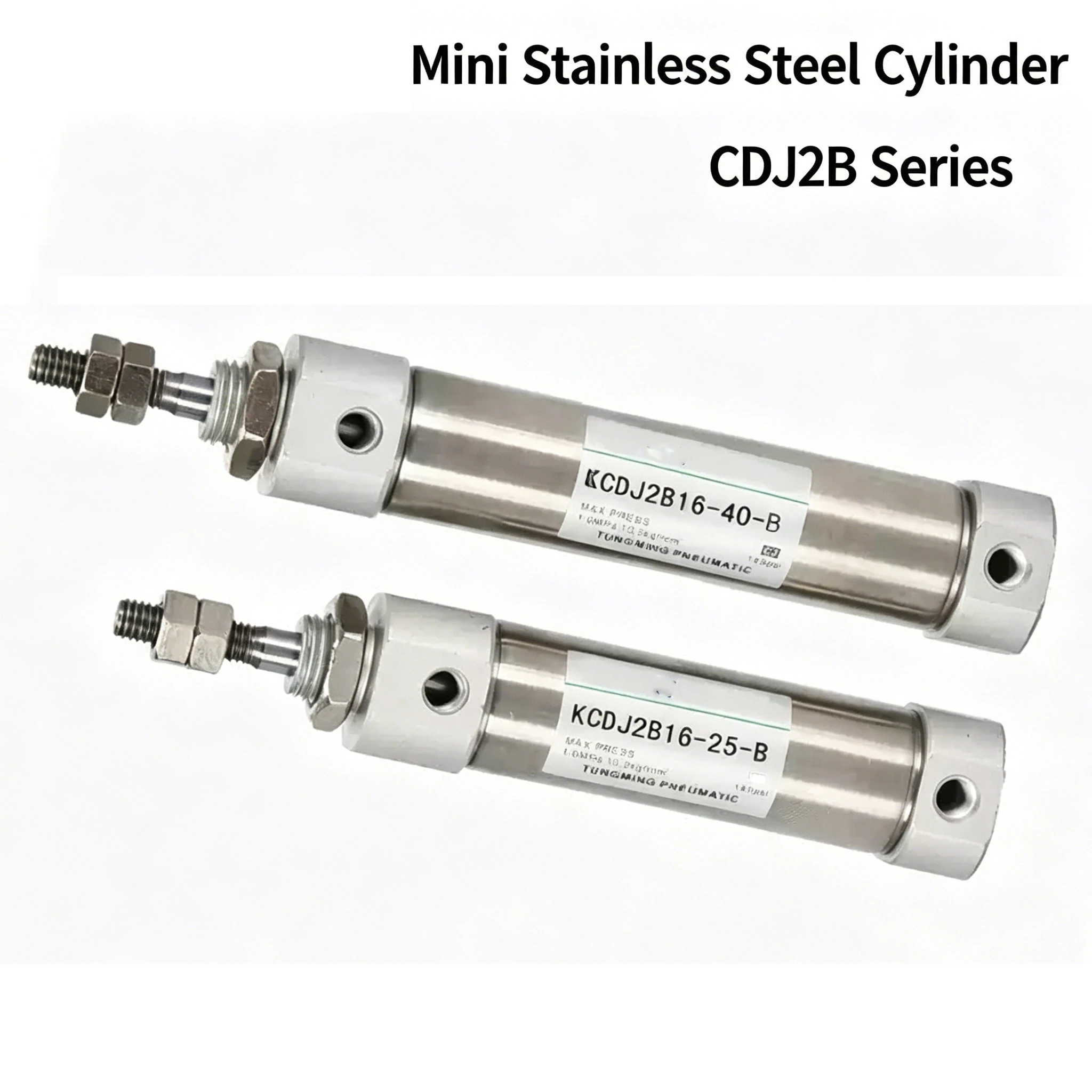 Double Acting Pneumatic Air Cylinder Mini Small CDJ2B  Single Rod 10mm 12mm 16mm Bore 20mm 25mm 30mm 200mm Stroke CDJ2B12