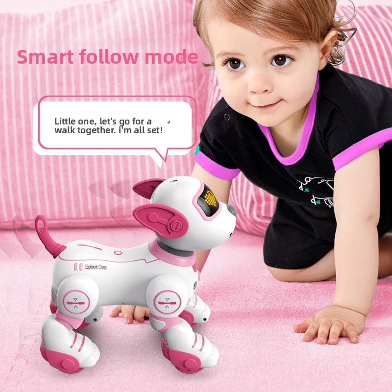 JJRCCross-border Touch Interactive Electric Remote Control Stunt Robot Dog - Programmable Smart Electronic Pet Toy for Children