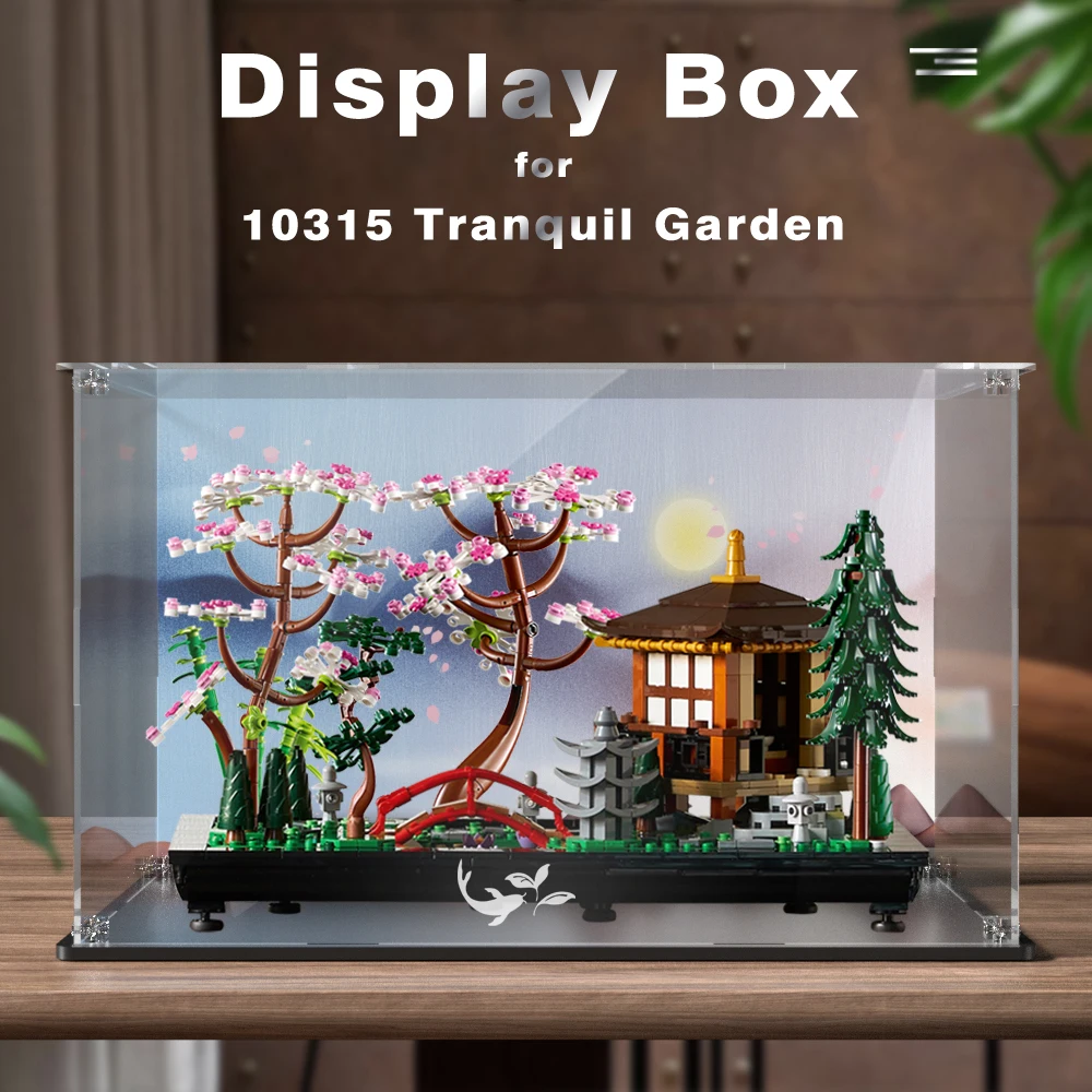 

Acrylic Display Box for Lego Brick 10315 Tranquil Garden Dustproof Clear Display Case (Lego Set not Included）