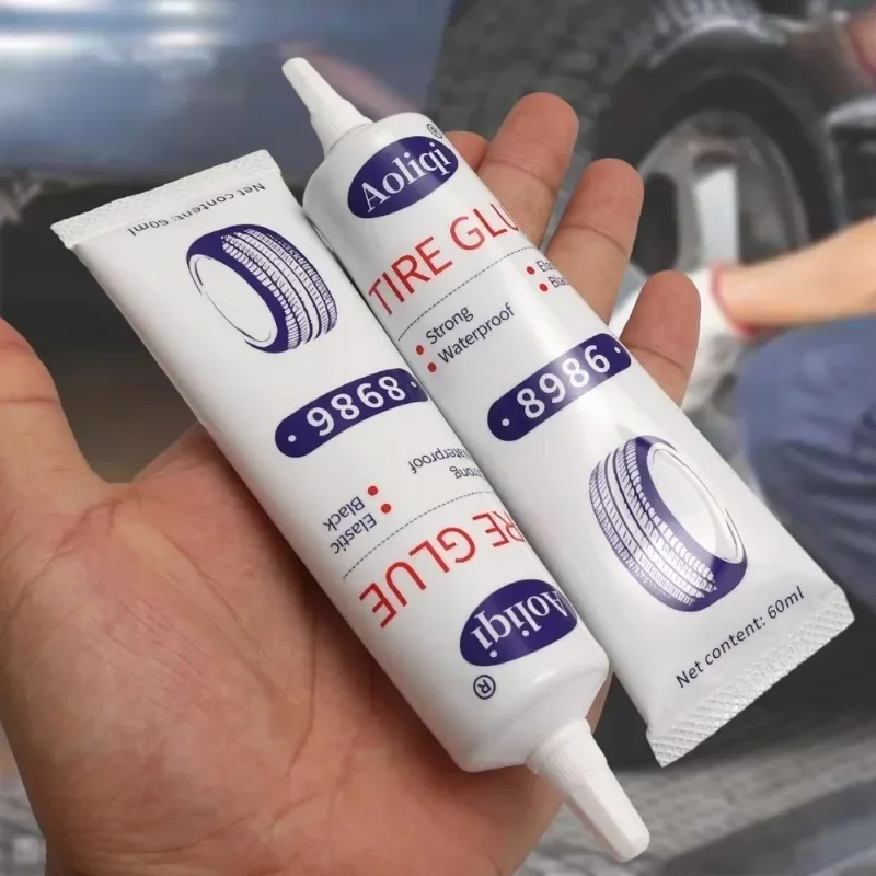 Pegamento para reparación de neumáticos de coche, herramientas de reparación adhesivas no corrosivas resistentes al desgaste, líquido instantáneo