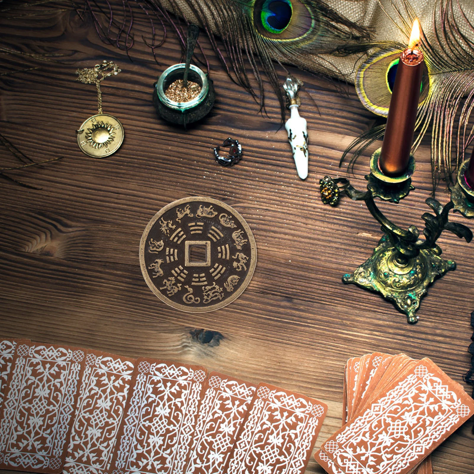 

Ancient Chinese Coin Decorative Copper Lucky DIY Accessory Exquisite Workmanship Not Easy to Fade Deformation Chinese Coin