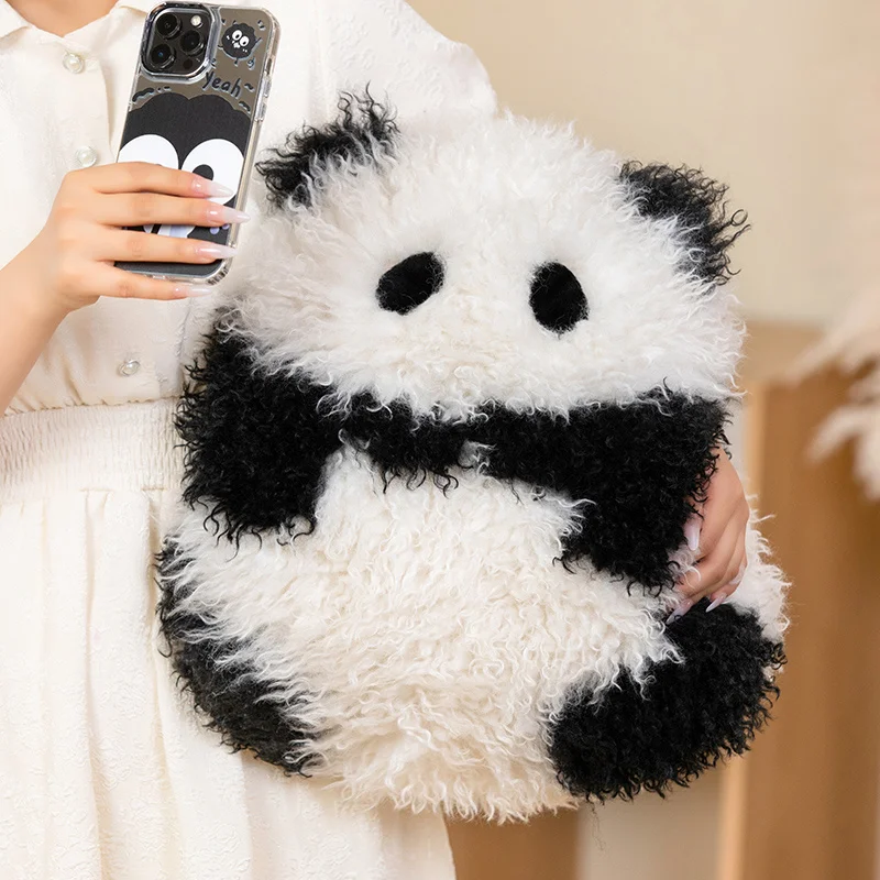 40CM Soft Fluffy Cuddly Animal Shaped Comfort Pillow Round Chubby Panda Hedgehog Plush Toys Cartoon Gifts