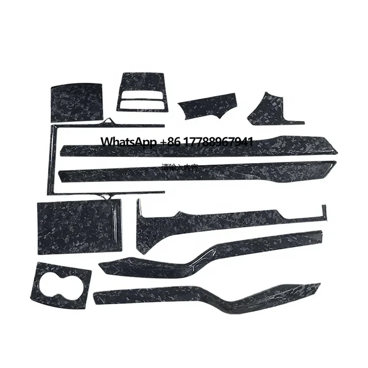 

Car Accessories Interior Trims Inner Door Trims Cover Forged Carbon Fiber for Model X 2017-2019