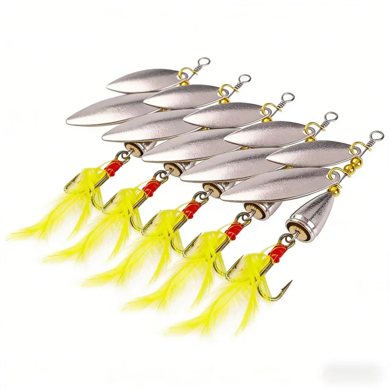 

Вращающаяся блесна-приманка для дальнего заброса, 8,1 см, 10,5 г, бионическая рыболовная приманка для морской рыбалки, специально для ловли басса и красного снеппера, 10 шт.