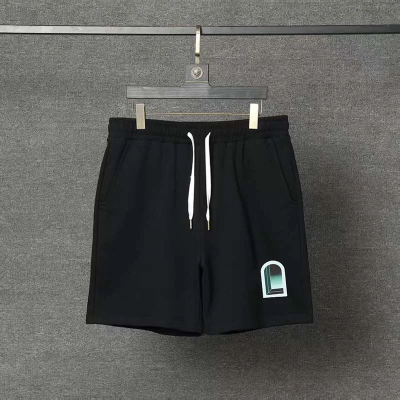 

2026 Best Version Casinoblank Classic Arch Logo Printed Men Casual Shorts Loose Fit Men Cotton Sweatpants Shorts Summer Style