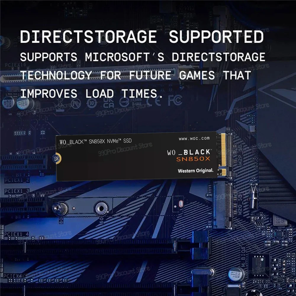 NEW-BLACK SN850X 1TB 2 ТБ 4TB M.2 2280 PCIe Gen 5 NVMe внутренний игровой SSD твердотельный накопитель с радиатором до 7450 Мб/с Скорость чтения