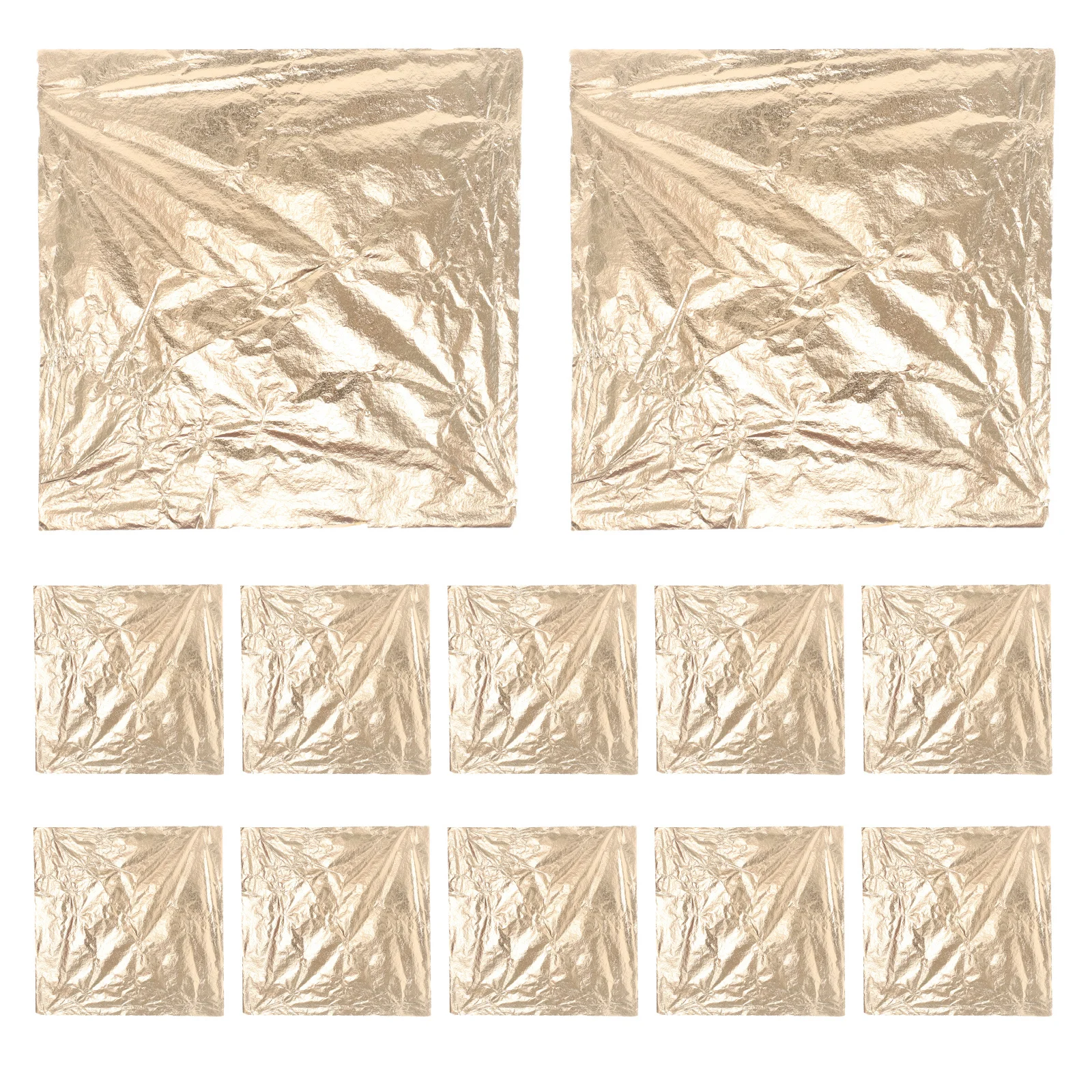 

100 Sheets 16x16cm Gold Foil Leaf Paper Imitation Transfer Sheets for DIY Art Crafts Painting Home Decor Wall Frames Square