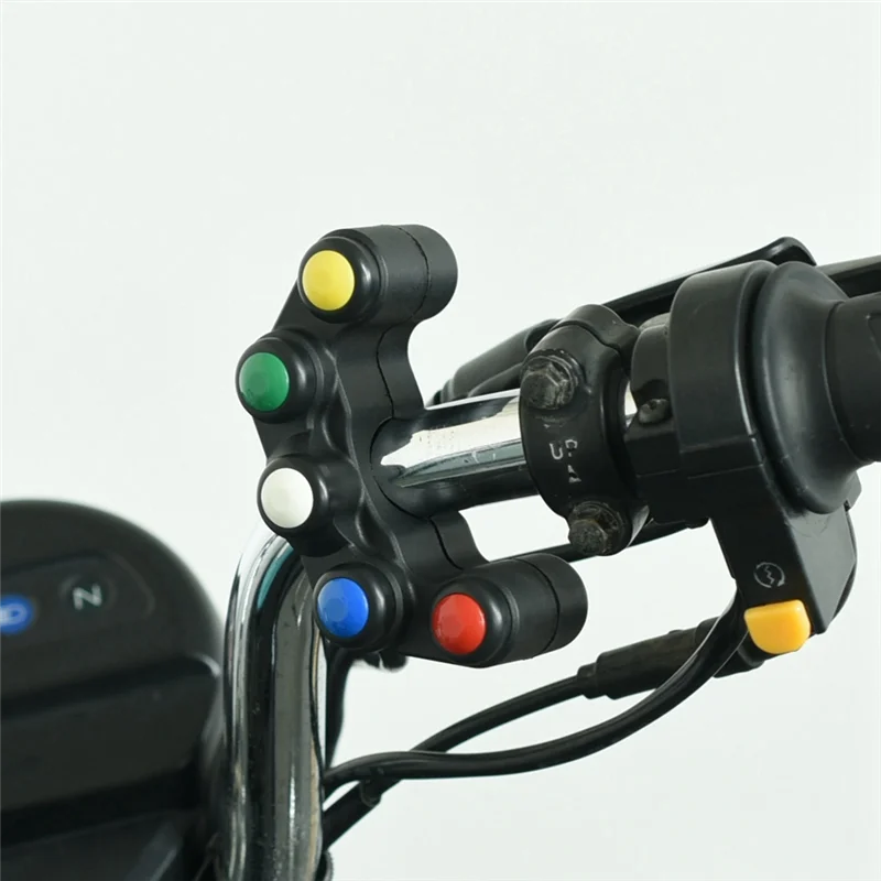 

Universal 5 Button Motorcycle Switches 7/8Inch 22Mm Handlebar For Horn Headlight Hazard Brake Fog Lights ON/OFF Buttons Parts-AB