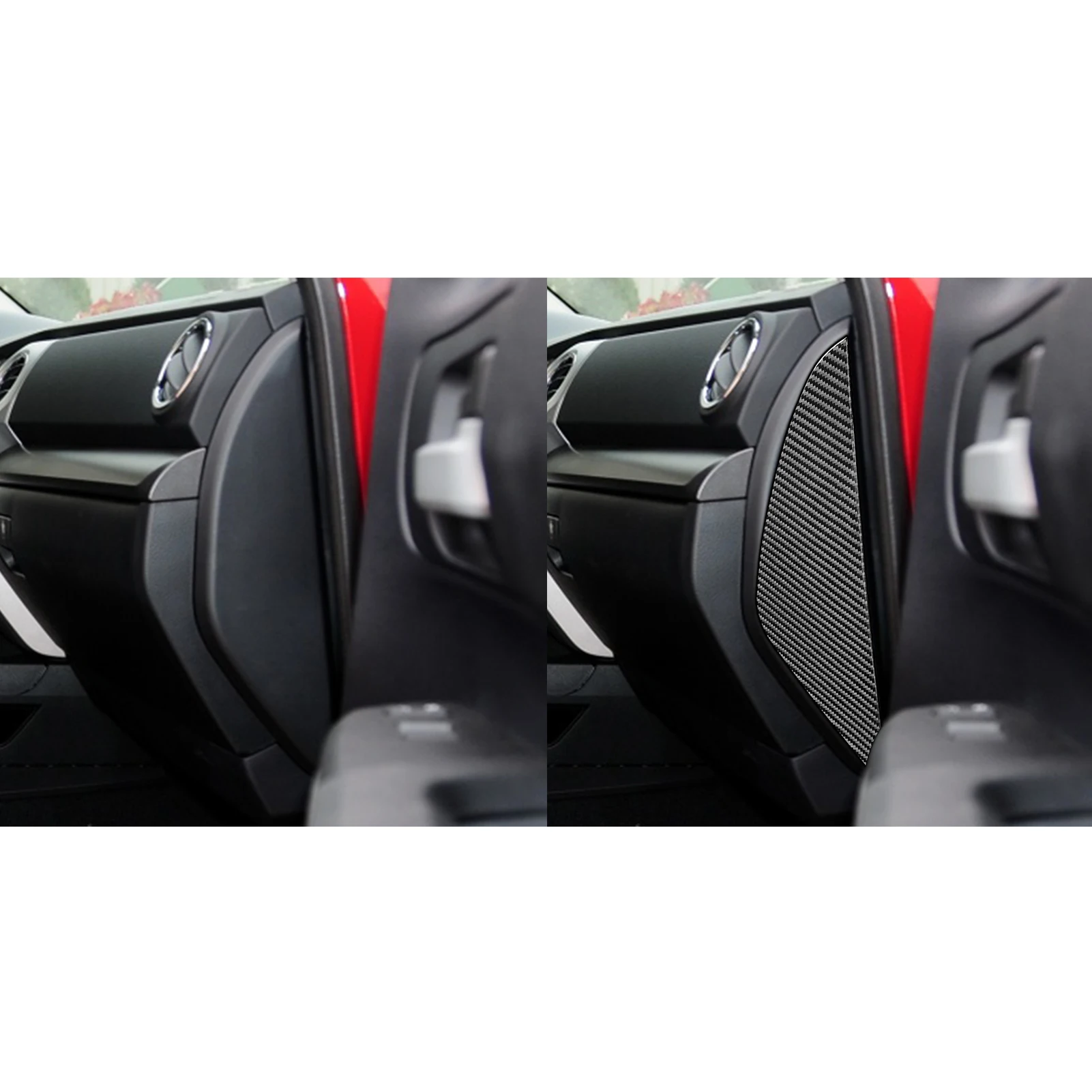 For Toyota Tundra 2014-2021 Real Carbon Fiber Stickers Door crash cushion Panel Trim Cover Car Accessories Interior decorative