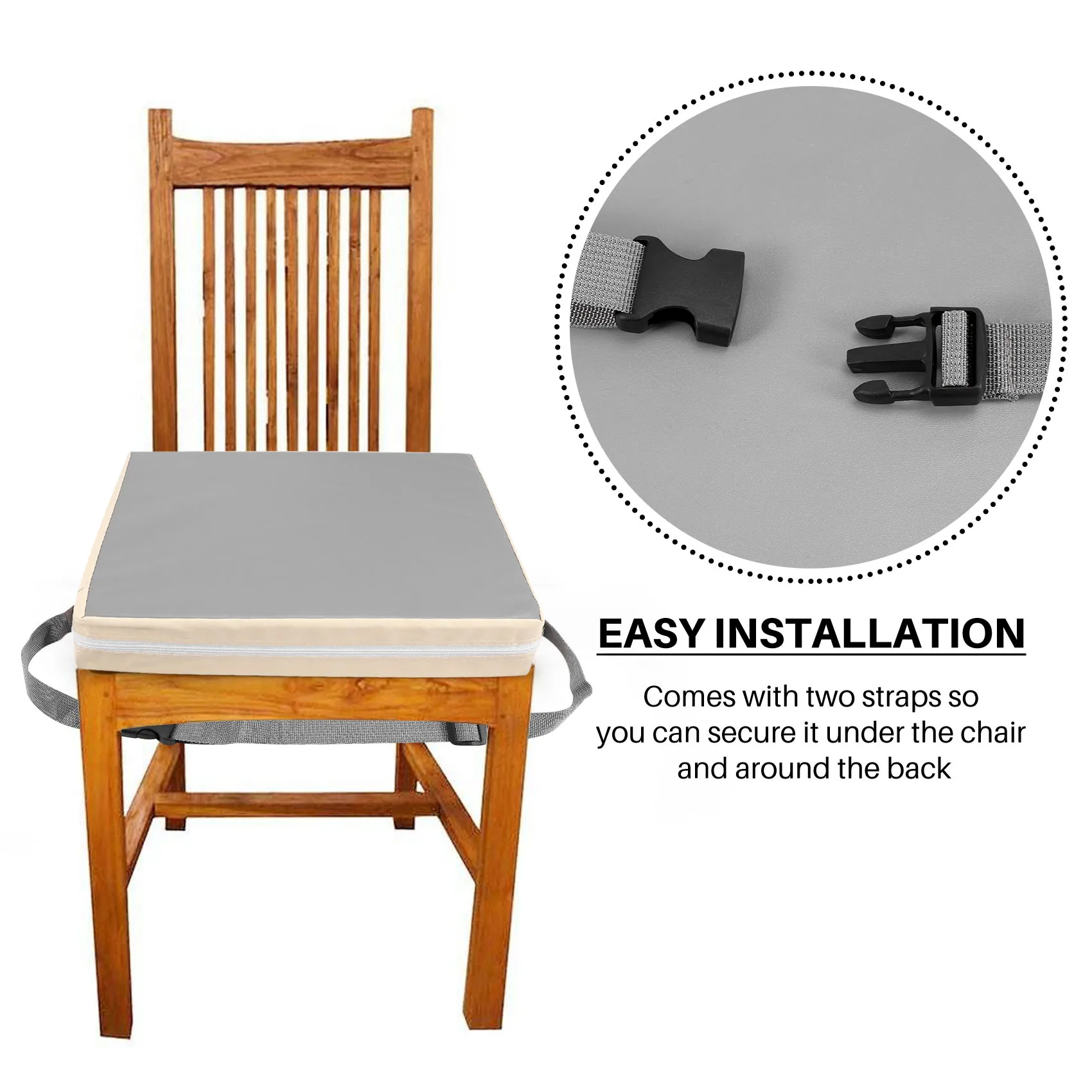 FBIL-cojín creciente para silla bebé, niño pequeño, portátil, desmontable, ajustable, cojín elevador para asiento