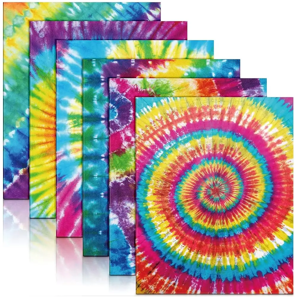 

24 Pcs Tie Dye 2 Pocket Folders Letter Size Decorative File Folders Heavy Duty Office Supplies with 2 Pocket for Parent Teac