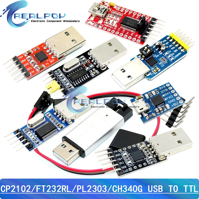 CP2102 USB 2.0 to UART TTL 5Pin / 6Pin Connector Module Serial Converter STC Replace FT232 CH340G PL2303 CP2102 CH9102 MICRO USB