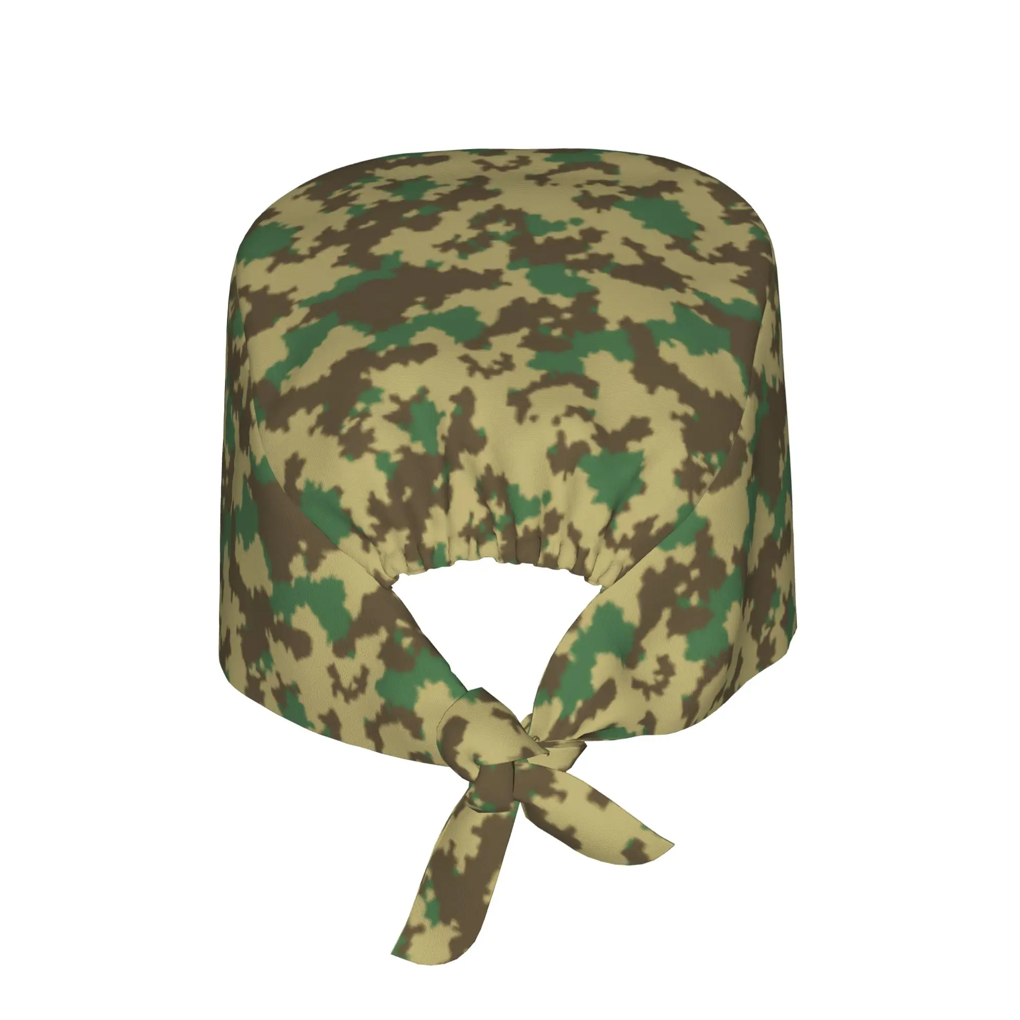 Abstract Camo Woodland  Medical Staff Scrubs Hat Unisex Military Camouflage  Doctor Nursing Surgical Cap Scrub Caps