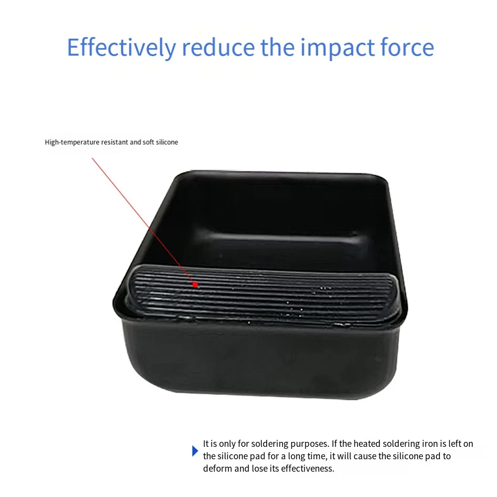 Solder slag recycling storage box with frosted paint for anti static and heat resistant soldering iron tip cleaning use