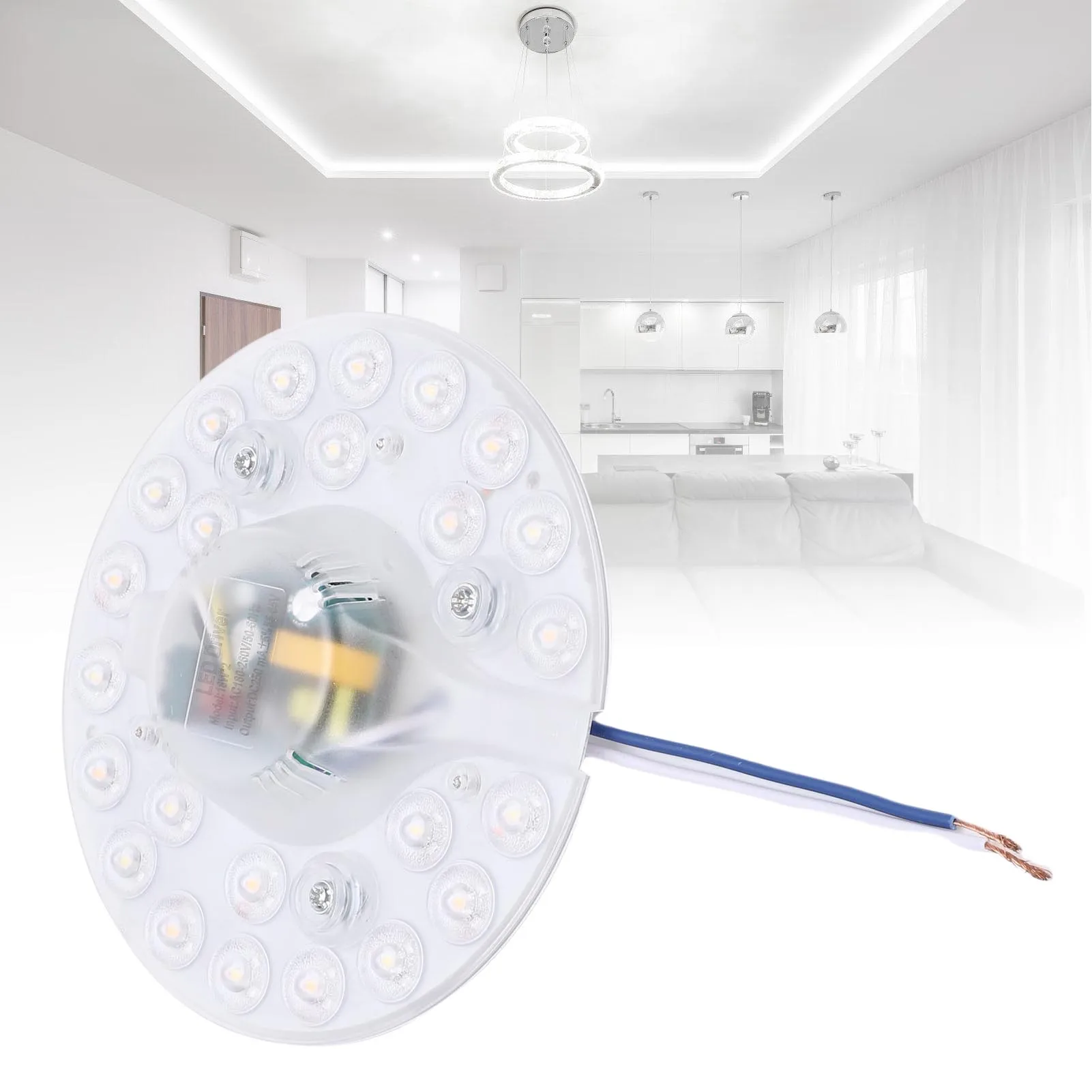 4.9 Inch Ceiling Fan LED Light Replacement 3 Color Adjustable Flush Mount Magnetic LED Fan Light Retrofit Round view 4