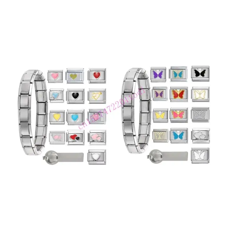 

Module Jewelry Making Part Charm Link Stainless Steel Italian Charm Bracelet M76B