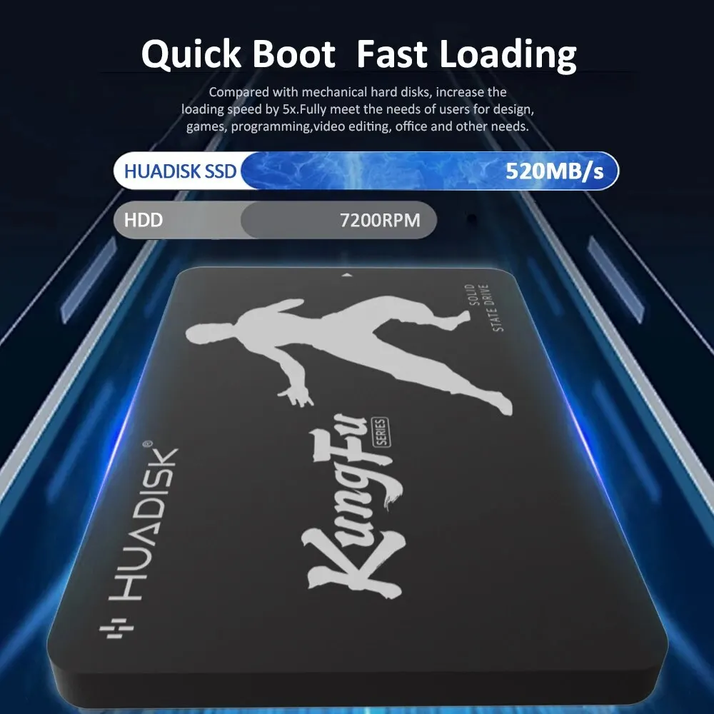 HUADISK SSD SATA3 2.5 Inch 2TB 1TB 512GB 256GB 128GB Internal Hard Solid Disk SATA3.0 6Gbps SSD for Laptop SSD Notebook Computer