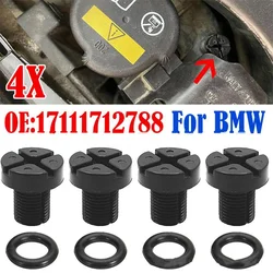 4Pcs Coolant Expansion Tank Bleeder 17111712788 For BMW E46 E36 E39 E38 E90 E92 E30 Mini Cooper Radiator Hose Bleed Vent Screw