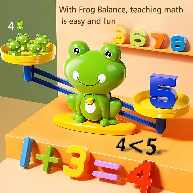 Jouet mathématique Montessori pour enfants, échelle de grenouille amusante, jouet d'équilibre, éducation précoce, apprentissage des nombres, Puzzle, matériel pédagogique, cadeau