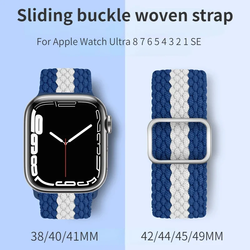 Nylon loop strap For Apple watch Ultra/2 49mm 9 8 7 45mm 41mm Breathable bracelet wristband For iwatch 6 5 4 3 SE 44mm 42mm 40mm