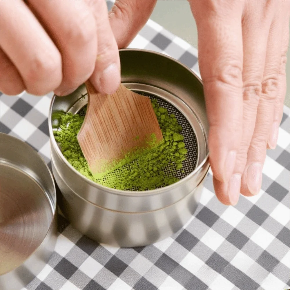 304 Stainless Steel Matcha Powder Jar Moisture Proof Portable Tea Storage Canister Airtight Cylindrical Milk Powder Container