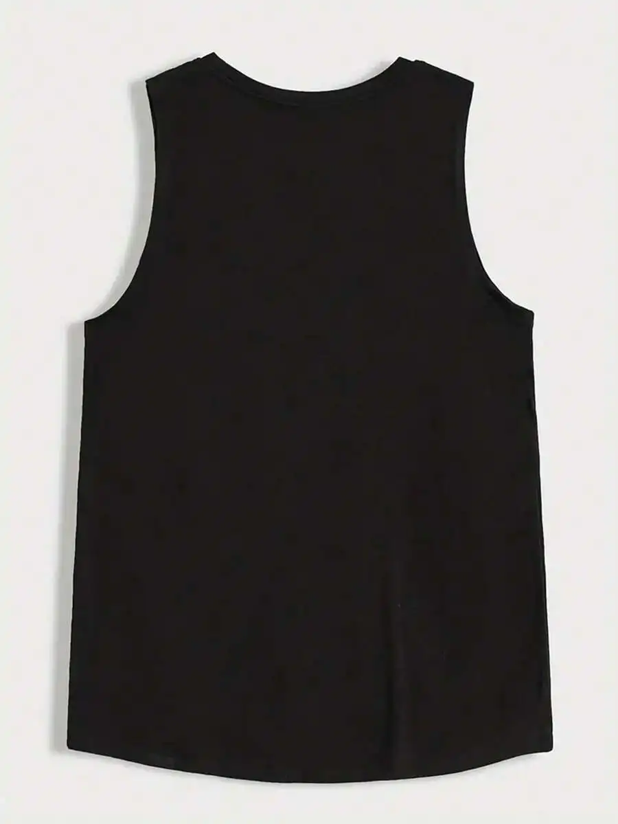 

Mens Sleeveless Vest Solid Color Casual Top